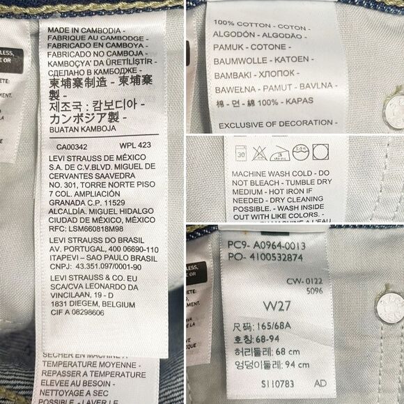 Levi’s Low Pro Straight Leg Jeans Women’s Size 27 Dark Wash 100% Cotton Denim - Picture 11 of 12